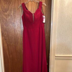 Red Fit & Flare Sleeveless Dress – Full Length Party Cocktail Style Size 10